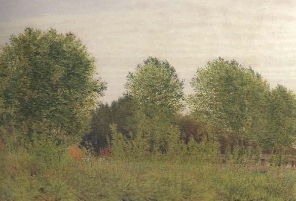 George Price Boyce.RWS Black Poplars at Pangbourne (mk46) Norge oil painting art